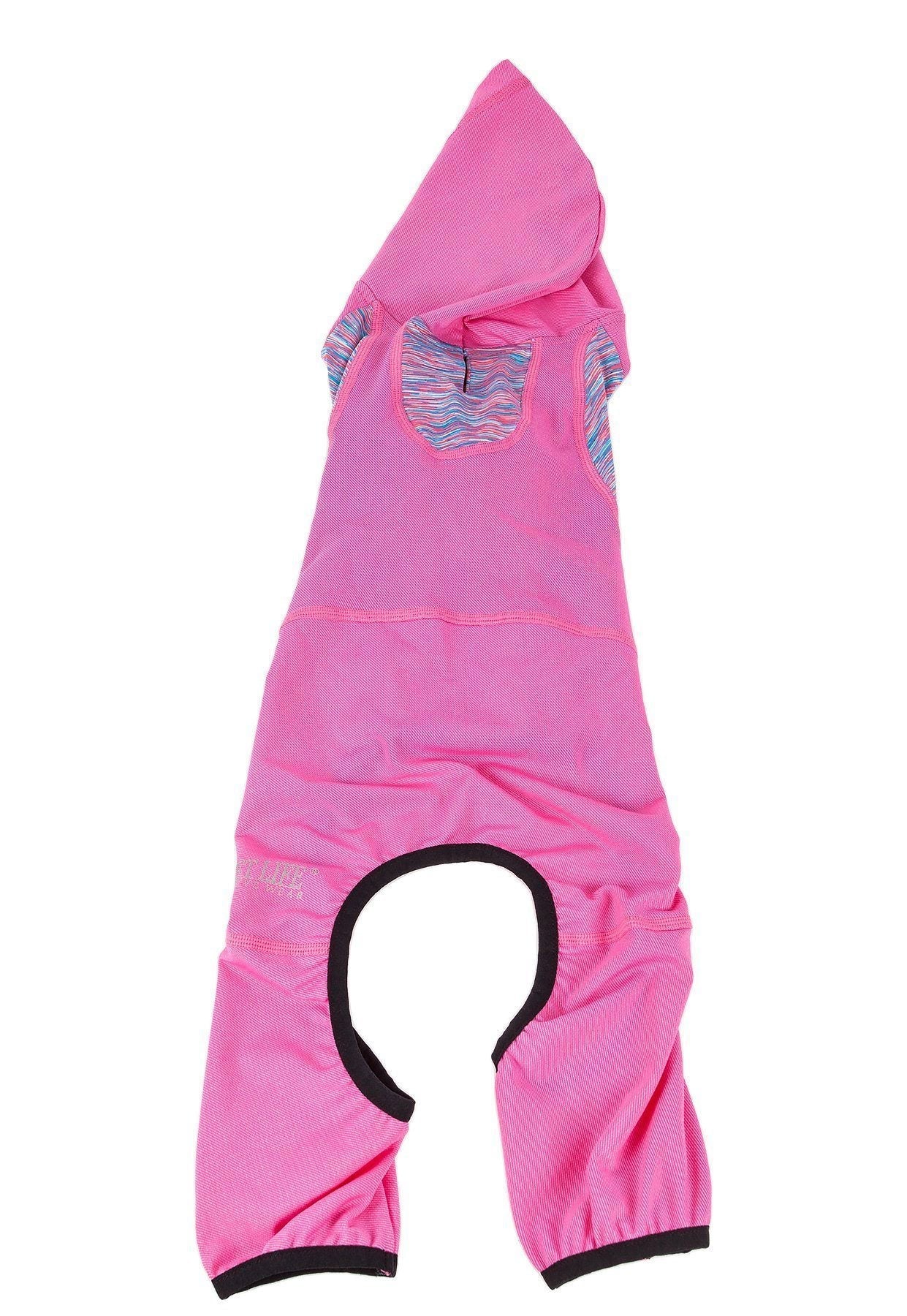 Pet Life ® Active 'Pawsterity' Mediumweight 4-Way-Stretch Yoga Fitness Dog Tracksuit Hoodie