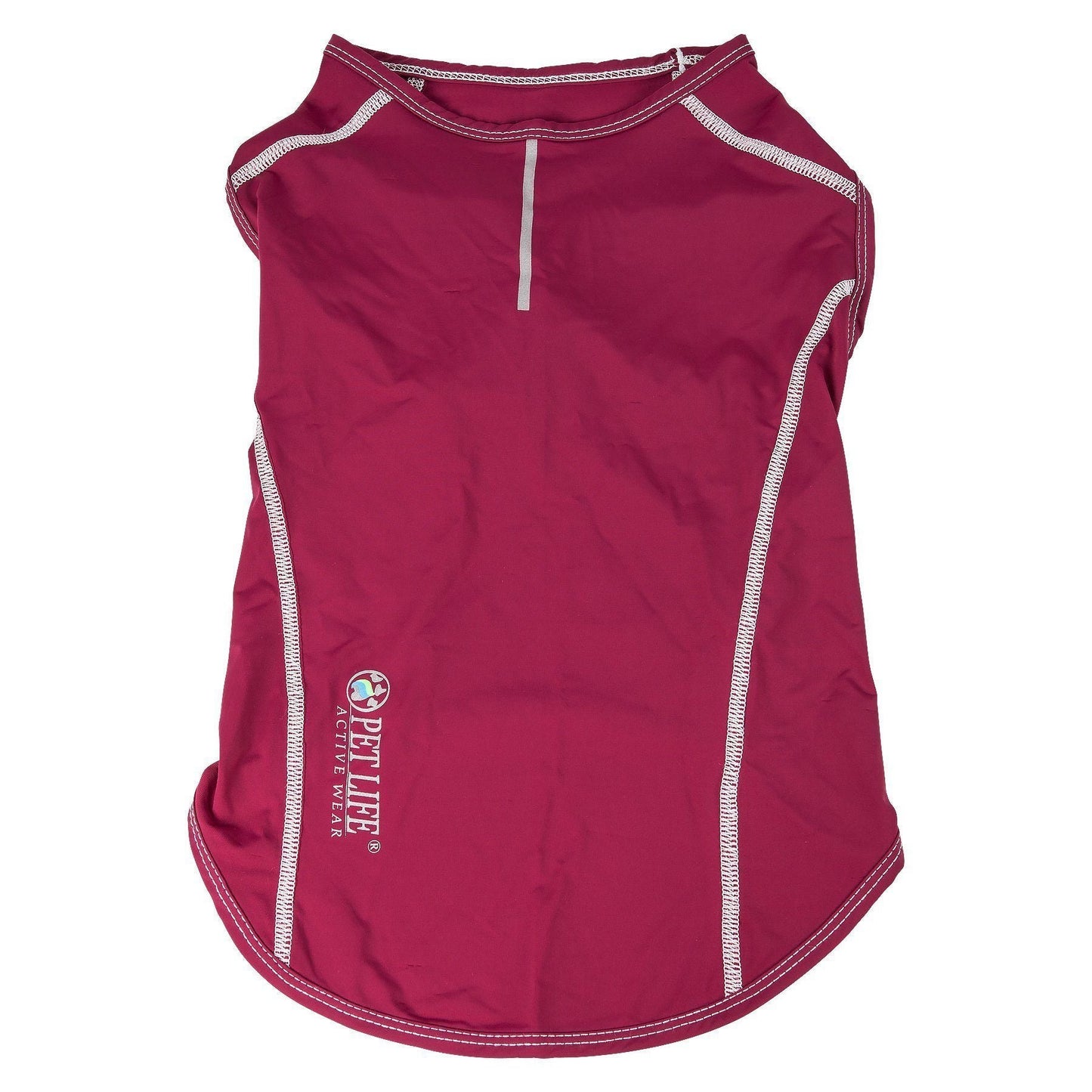 Pet Life ®  Active 'Racerbark' 4-Way-Stretch Yoga Fitness Dog T-Shirt Tank Top