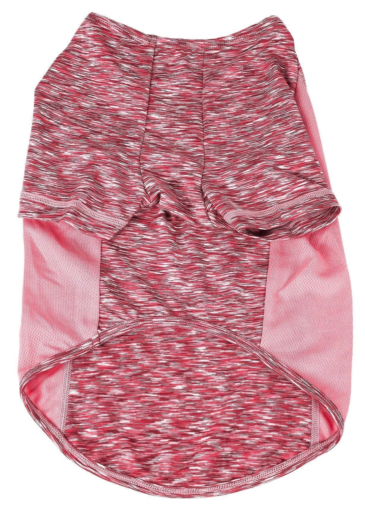 Pet Life ® Active 'Warf Speed' Heathered Ultra-Stretch Yoga Fitness Dog T-Shirt