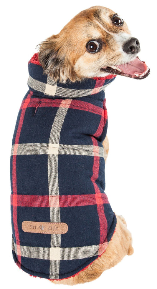 Pet Life ®  'Allegiance' Classical Insulated Plaid Fashion Dog Jacket