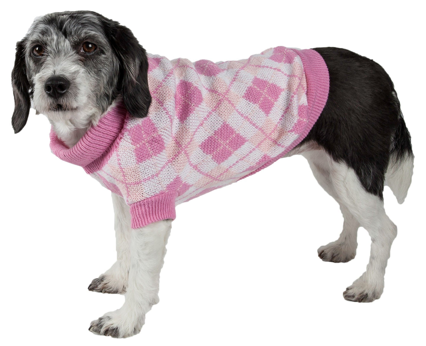 Pet Life ® 'Argyle Style' Ribbed Knitted Fashion Designer Dog Sweater