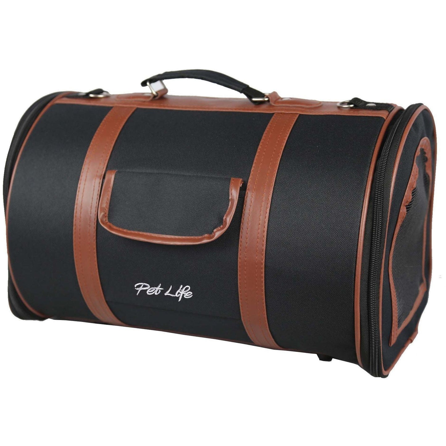 Pet Life ® 'Bark Avenue' Cylindrical Airline Approved Fashion Designer Posh Pet Dog Carrier