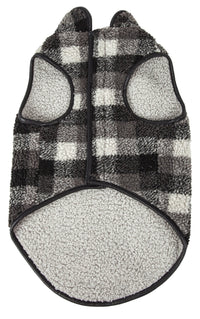 Pet Life ®  'Black Boxer' Classical Fashion Insulated Plaid Dog Coat