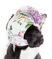 Pet Life ®  'Botanic Bark' Floral UV Protectant Adjustable Fashion Canopy Brimmed Dog Hat Cap