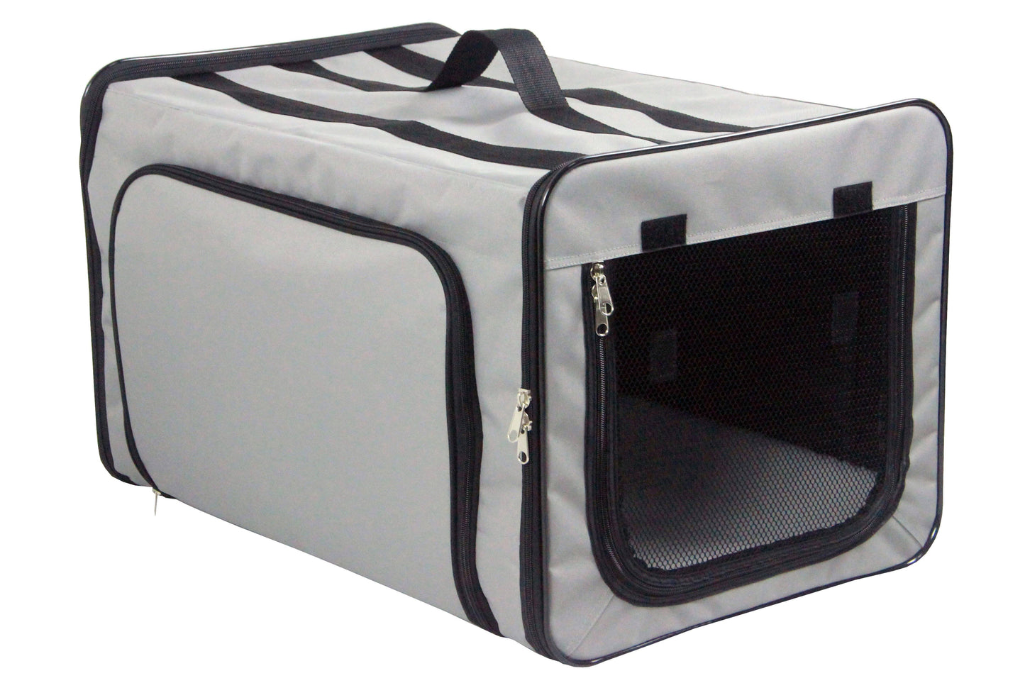 Pet Life ® 'Capacious' Dual-Sided Expandable Spacious Wire Folding Collapsible Lightweight Pet Dog Crate Carrier House