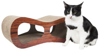 Pet Life ® 'Cat-Eyed' Contoured Designer Premium Quality Kitty Cat Scratcher Lounger with Catnip