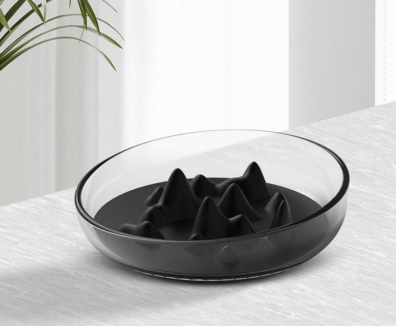 Pet Life ® 'Cirlicue' Mountain Shaped Modern Slow Feeding Pet Bowl