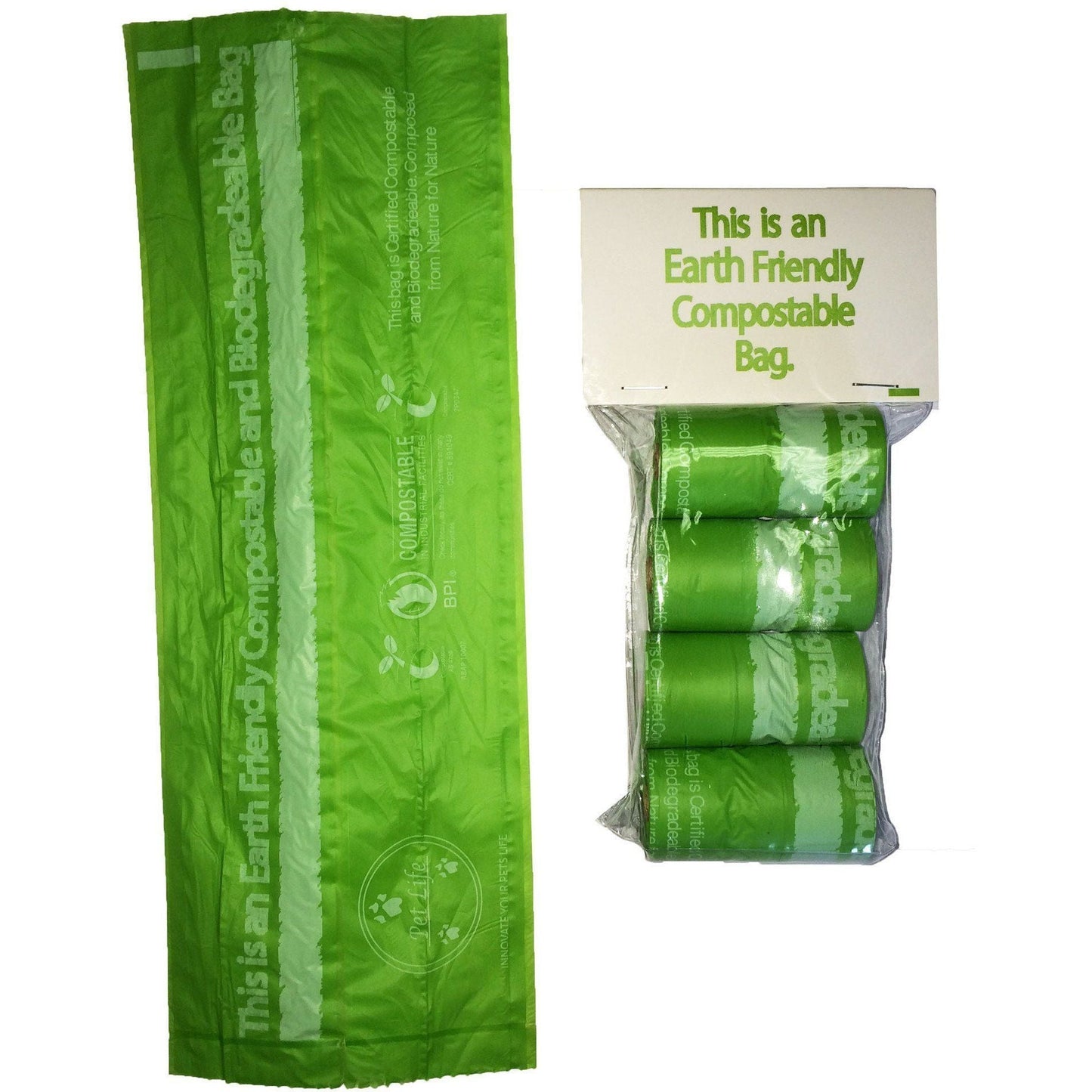 Pet Life ® 'Compostable' 100% Recyclable and Biodegradable Eco-Friendly Pet Cat Dog Waste Bags from Thermoplastic Starch