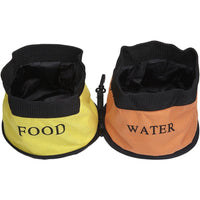 Pet Life ® 'Dual Folding' Food and Water Collapsible Pet