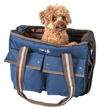 Pet Life ® Dual Snap Pocketed Fashion Designer Canvas Travel