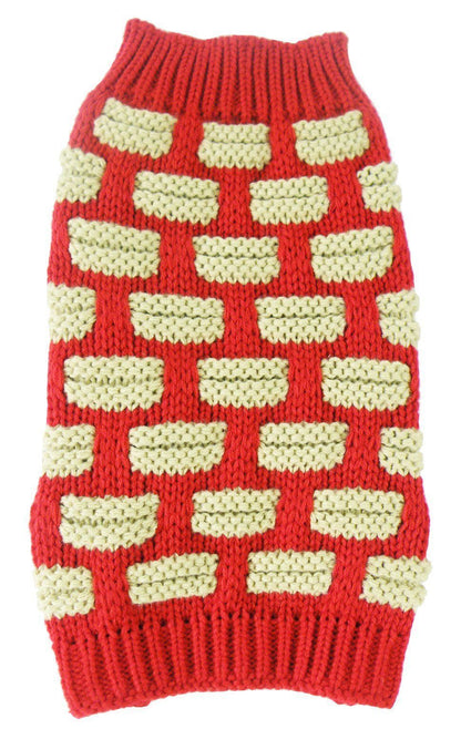 Pet Life ® Fashion Weaved Heavy Knit Designer Ribbed Turtle