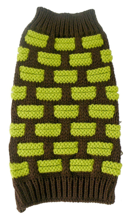 Pet Life ® Fashion Weaved Heavy Knit Designer Ribbed Turtle