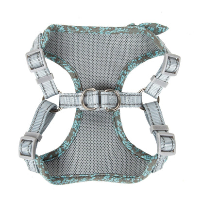 Breathable Mesh Adjustable Dog Harness - Stylish Blue Design