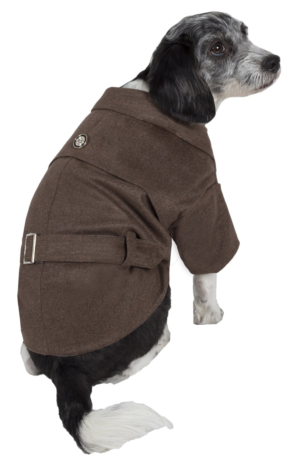 Pet Life ® 'Galore Back-Buckled' Fashion Wool Dog Jacket