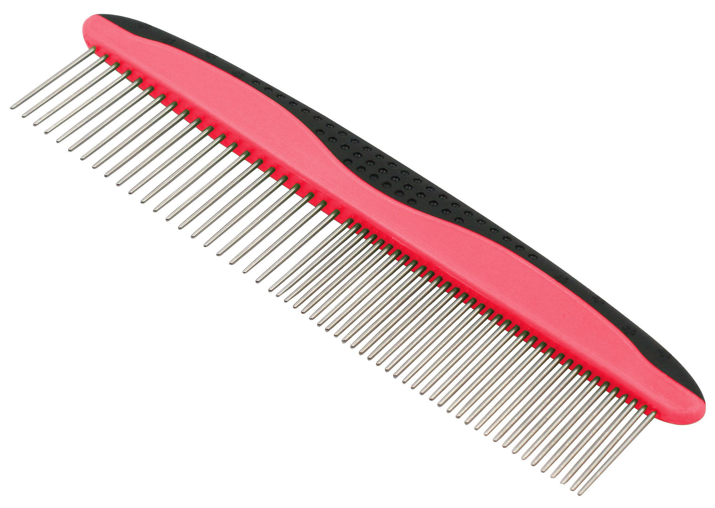 Pet Life ® Grip Ease' Wide and Narrow Tooth Grooming Pet Comb
