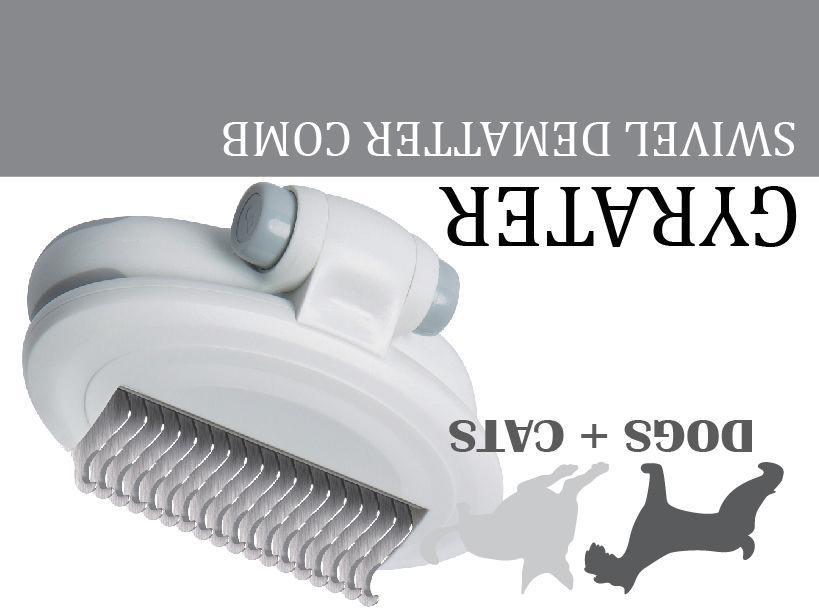 Pet Life ® 'Gyrater' Swivel Travel Grooming Dematting Pet Comb