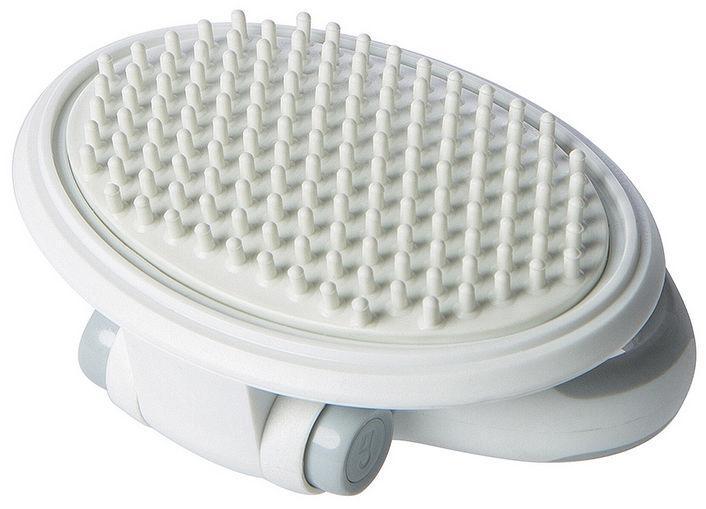 Pet Life ® 'Gyrater' Swivel Travel Silicone Massage Grooming Cat Brush - Purrfect Pet Kingdom