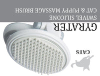 Pet Life ® 'Gyrater' Swivel Travel Silicone Massage Grooming