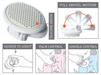 Pet Life ® 'Gyrater' Swivel Travel Silicone Massage Grooming