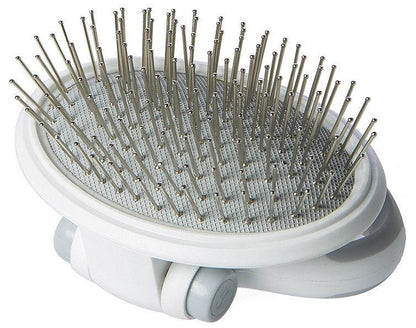 Gyrater Swivel Pet Pin Brush for Easy Coat Grooming Routine