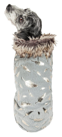 Pet Life ® Luxe 'Gold-Wagger' Gold-Leaf Fashion Designer Fur Dog Coat