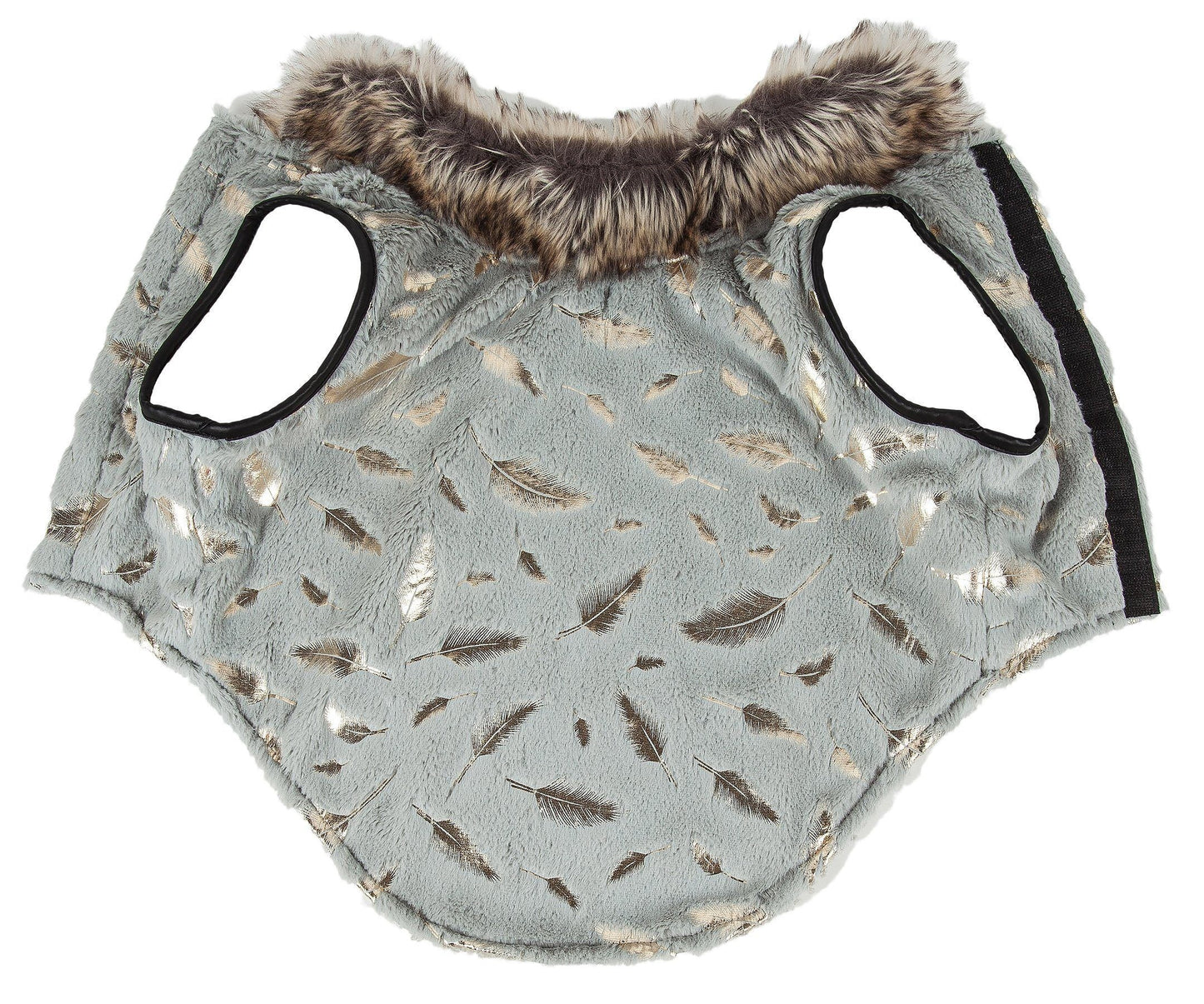 Pet Life ® Luxe 'Gold-Wagger' Gold-Leaf Fashion Designer Fur Dog Coat