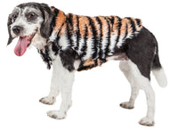 Pet Life ®  Luxe 'Tigerbone' Tiger-Patterned Mink Fashion Fur Dog Jacket