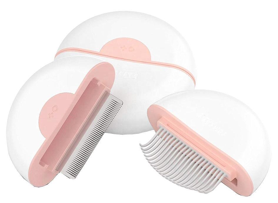 Pet Life ® 'LYNX' 2-in-1 Travel Connecting Grooming Pet Comb and Deshedder