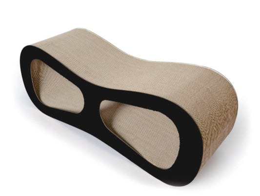 Pet Life ® 'Modiche' Premium Quality Modern Designer Kitty Cat Scratcher Lounger Lounge with Catnip