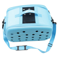 Pet Life ® 'Narrow Shelled' Perforated Lightweight Collapsible Military Grade Fashion Designer Travel Pet Dog Carrier Crate