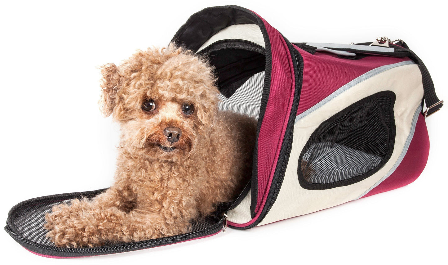 Pet Life ® 'Phenom-Air' Airline Approved Collapsible Fashion Designer Pet Dog Carrier