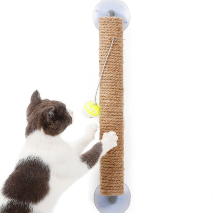 Premium Sisal Cat Scratcher with Suction for Wall Stability