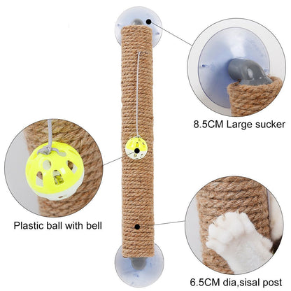 Premium Sisal Cat Scratcher with Suction for Wall Stability