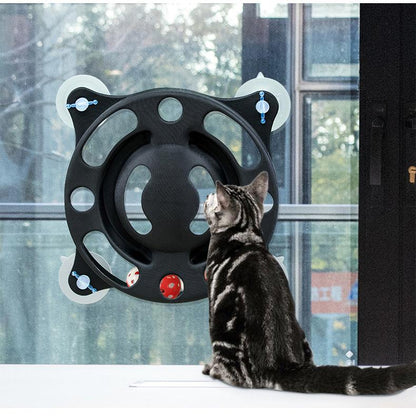 Interactive Kinetic Suction Spinner Toy for Active Cats