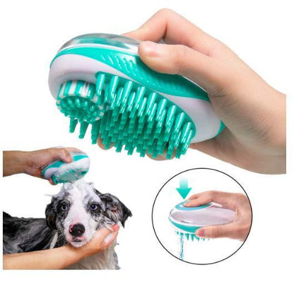 Swasher Shampoo Dispensing Bath Brush Set for Dogs and Cats