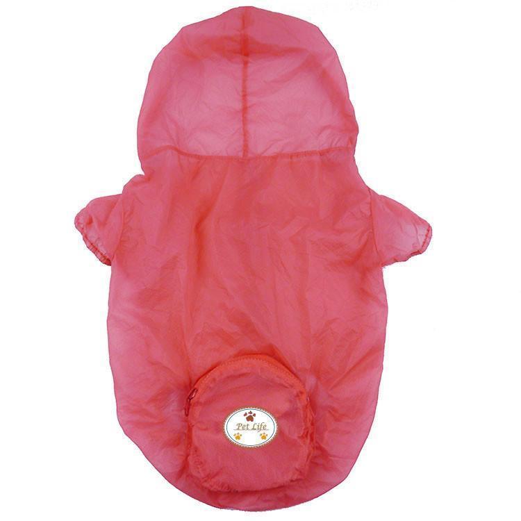 Pet Life ® 'Thunder Paw' Ultimate Waterproof Collapsible Multi-Adjustable Travel Dog Raincoat