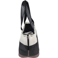 Pet Life ® 'Tote n' Boater' Trendy Spotted Designer Fashion