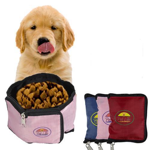 Collapsible Dog Bowl Waterproof Zippered Travel Portable 🐾