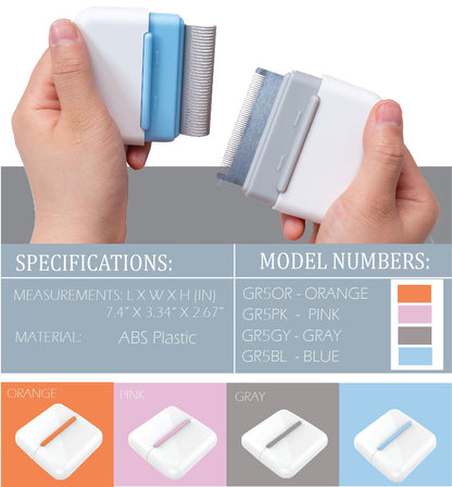 Premium Dual Action Travel Underrake and Steel Grooming Comb