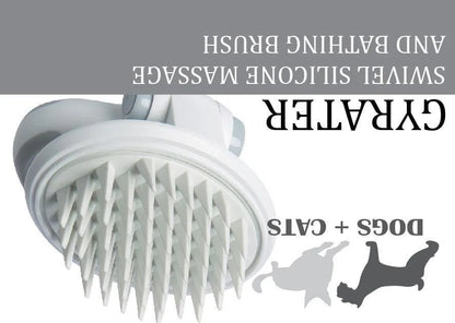 Pet Life - Swivel Silicone Grooming Brush for Dogs and Cats Soft Bristle - Brushes