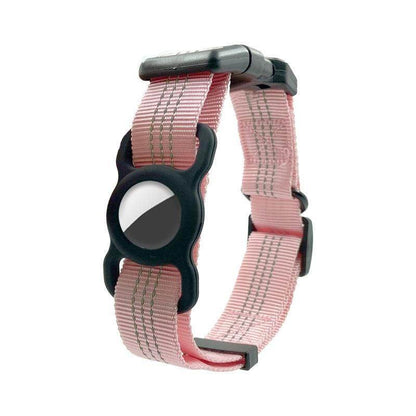 Purrfect Pet Kingdom pink pet location tracker for dogs with adjustable strap and black clasp