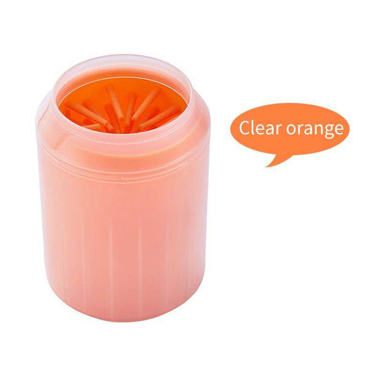 Purrfect Pet Kingdom Pet Paw Washer for Travel - Clear Orange S Orange Purrfect Pet Kingdom