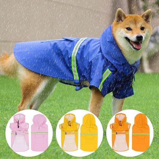 Purrfect Pet Kingdom Pet Raincoat with Hood - Waterproof Dog Jacket 2XL Yellow Purrfect Pet Kingdom