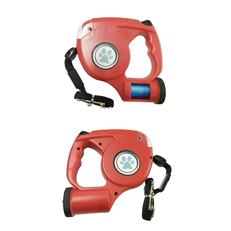 THRIXINE pet safety leash with light and waste bags for convenient nighttime walks