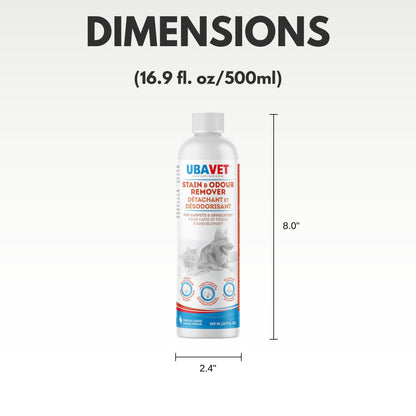 UBAVET Stain and Odor Remover for Dogs & Cats – Powerful