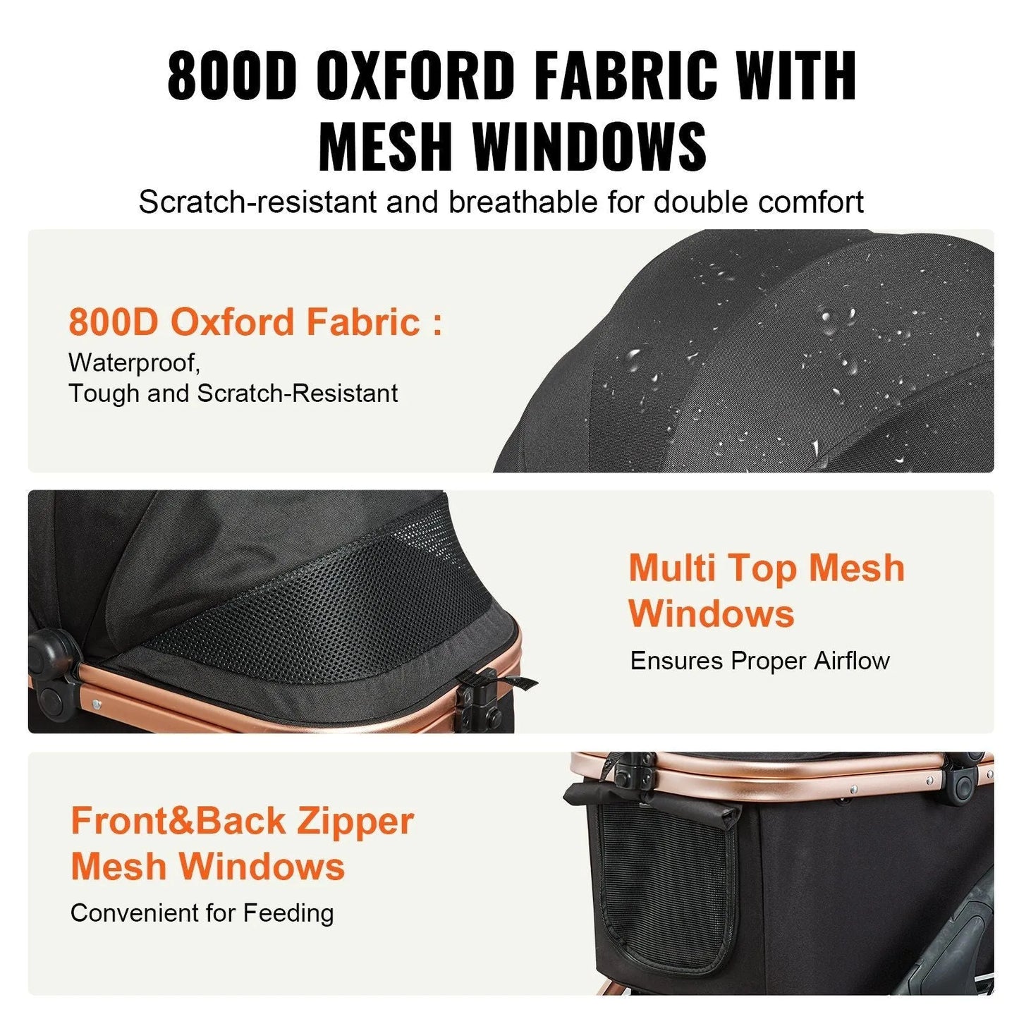 Black Berry Charmz Pet Stroller for small to medium dogs, 4 wheels, 66 lbs capacity, featuring a detachable carrier and st...