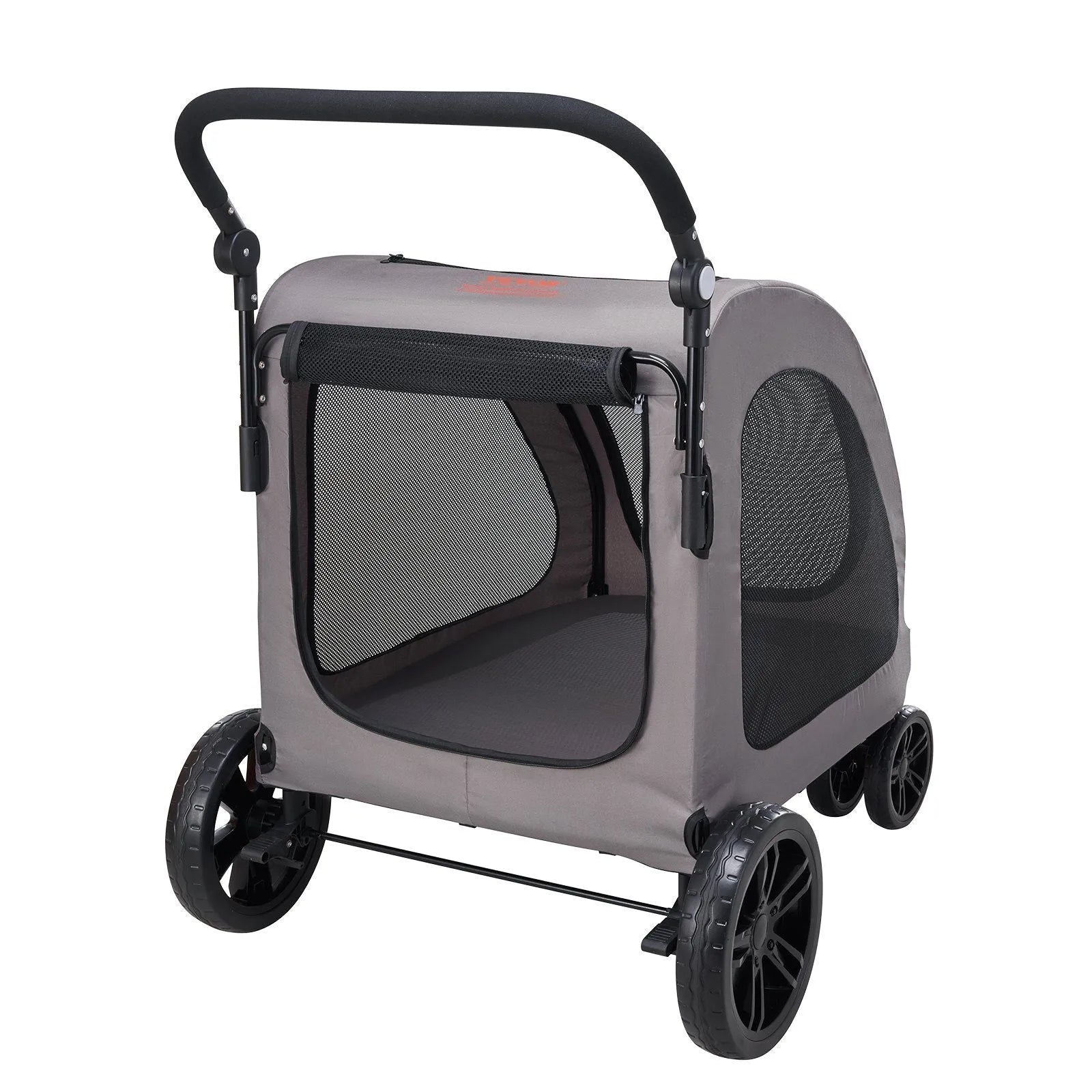 Berry Charmz 4-Wheels Dog Stroller Carrier in large size, supports up to 160lbs, perfect for pet travel and comfort.