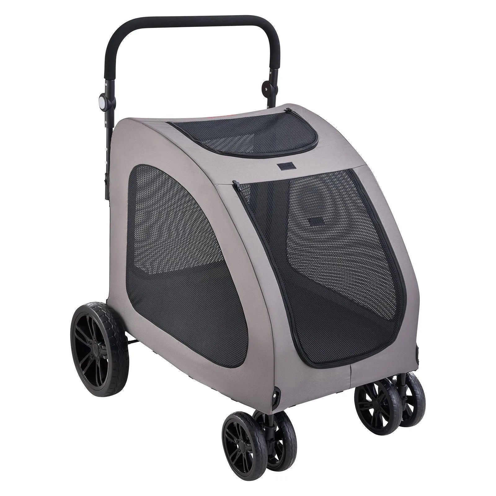 Berry Charmz 4-Wheels Dog Stroller Carrier in large size, supports pets up to 160lbs, ideal for cats and dogs.
