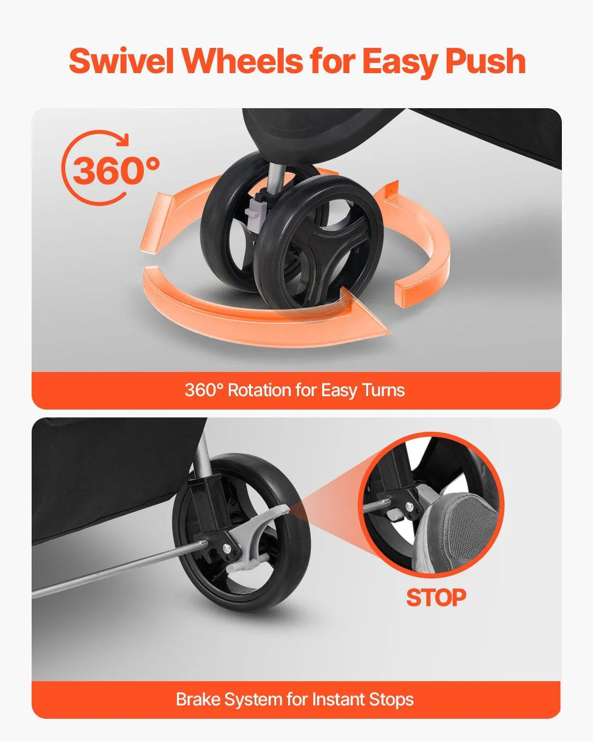 Foldable 3 Wheels Dog Stroller by Berry Charmz in medium size, ideal for pets up to 35lbs, perfect for travel and outdoor ...