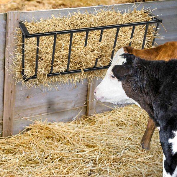 Purrfect Pet Kingdom black metal pet travel car roof rack holding hay for outdoor animal transport